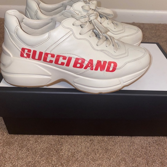 Gucci band leather sneakers - Picture 1 of 6